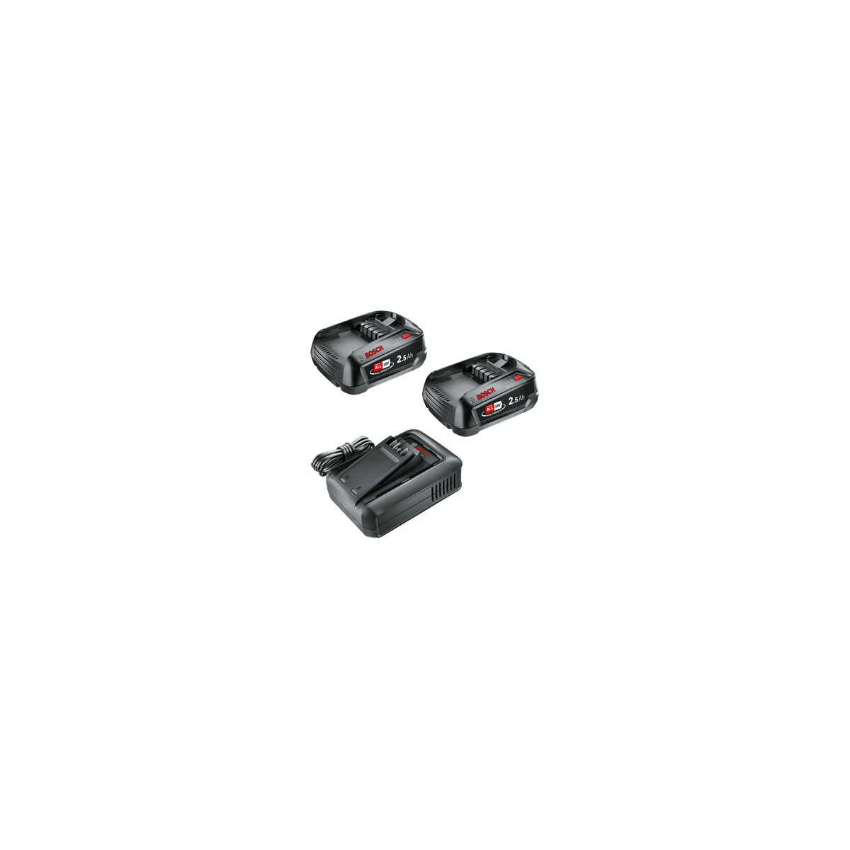  Bosch Starter Set Batterie PBA 18V 2x2.5Ah Avec Chargeur AL 18V-44 (1600A031T5)