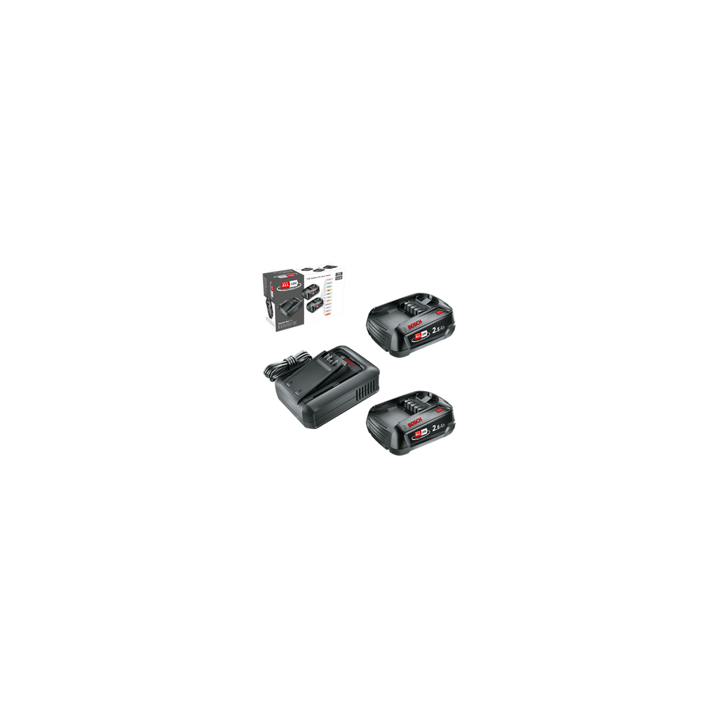  Bosch Starter Set Batterie PBA 18V 2x2.5Ah Avec Chargeur AL 18V-44 (1600A031T5)