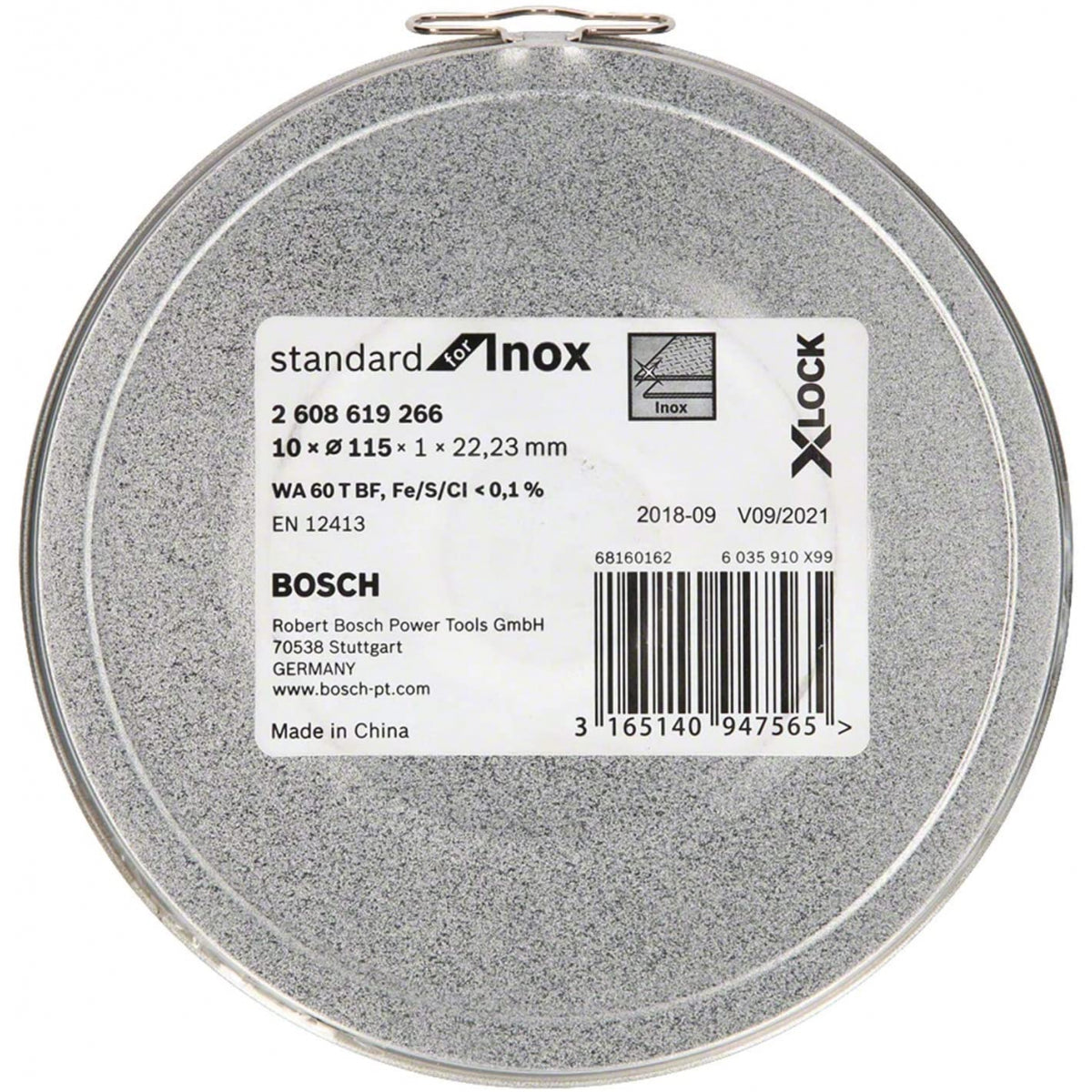  Bosch X10 Disques à Tronçonner Droits X-LOCK Standard For Inox ø115x1mm (2608619266)