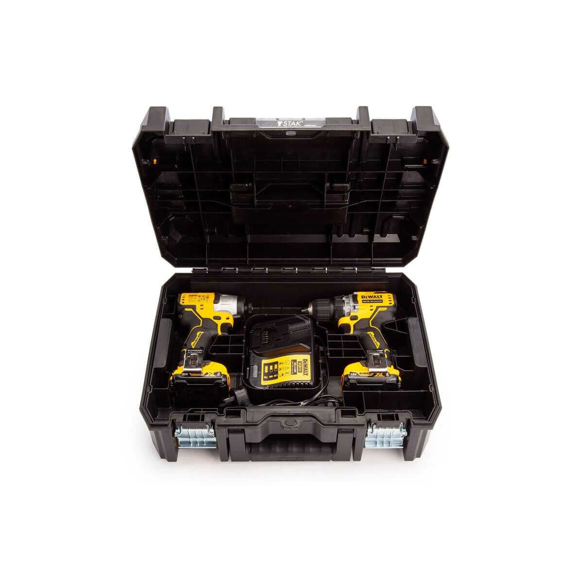  Dewalt Coffret T-Stak 2 De Rangement Pour Pack De 2 Outils 12V