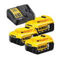  Dewalt DCB115P3-QW Pack De 3 Batteries 18V 5.0Ah XR Li-ion + Chargeur DCB115