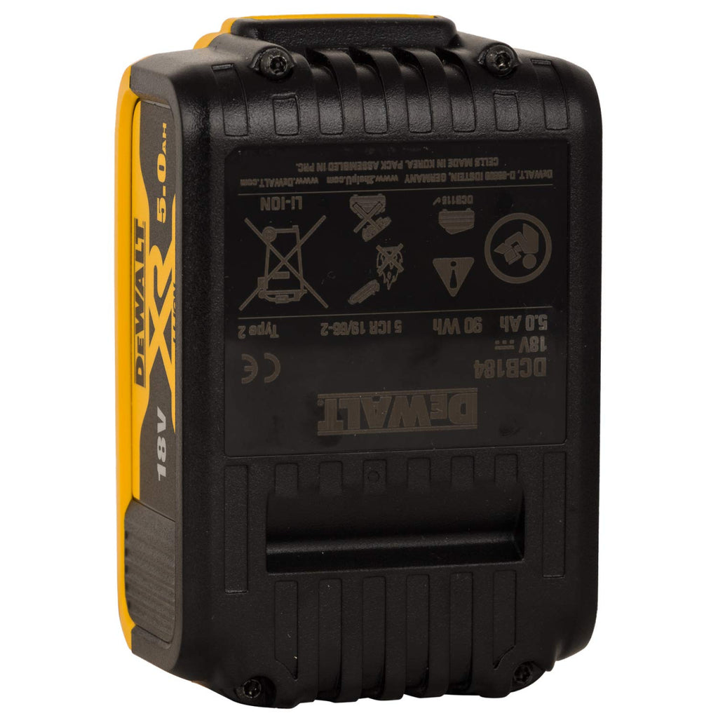  Dewalt DCB184-XJ Batterie 18V 5.0Ah XR Li-ion Avec Témoin De Charge LED