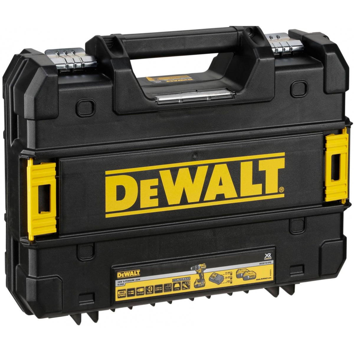  Dewalt DCD791P2-QW Perceuse, Visseuse Brushless 18V 2x5.0Ah Avec Coffret T-STAK