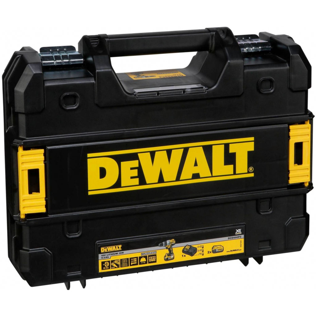  Dewalt DCD996P2-QW Perceuse, Visseuse 18V XR Li-ion Brushless 2x5.0Ah Avec Coffret T-Stak