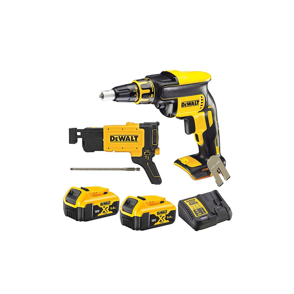  Dewalt DCF620P2K-QW Visseuse Plaques De Plâtre 18V 2x5.0Ah (Chargeur De Vis Inclus)