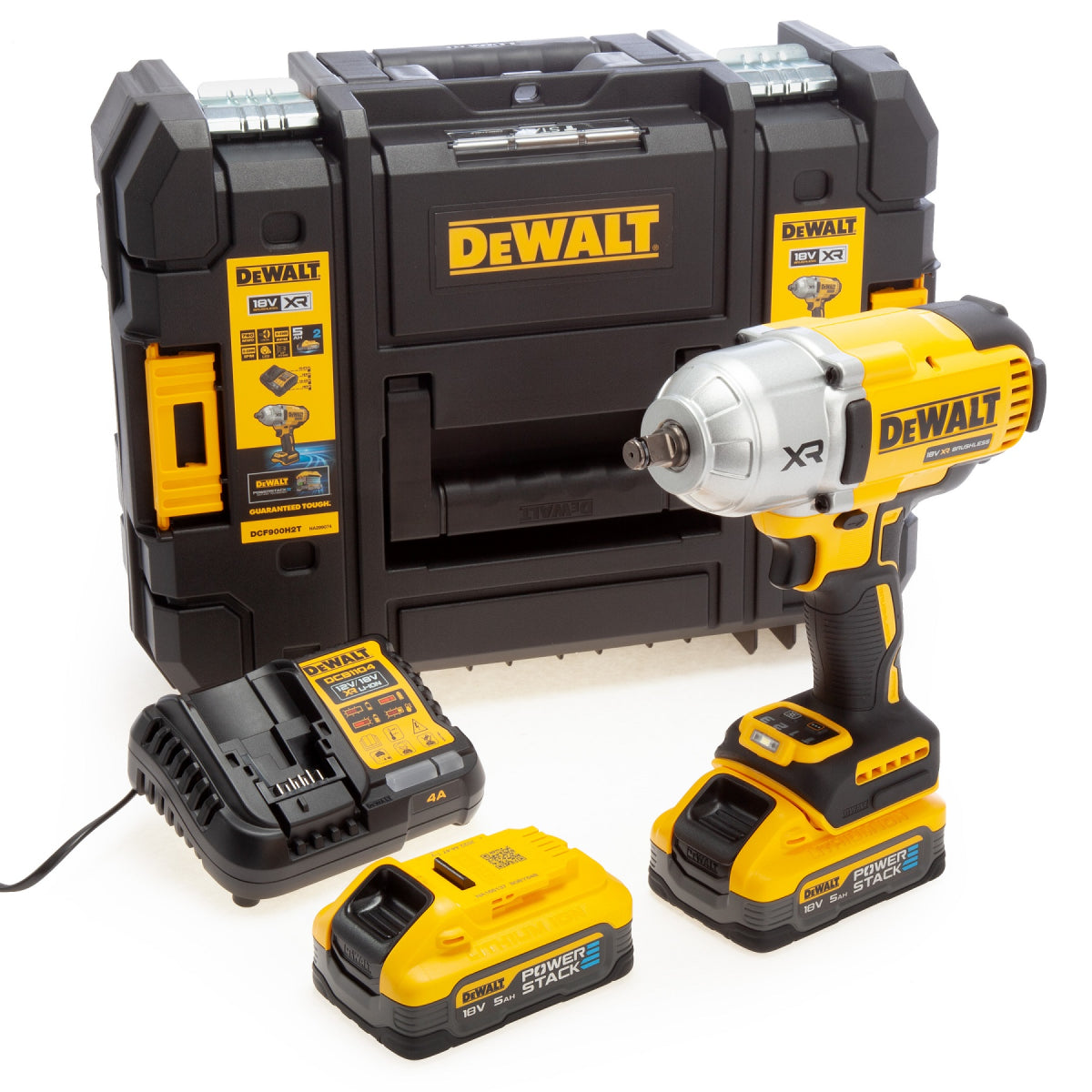  DeWalt DCF900H2T-QW Boulonneuse 1/2" 1355Nm 18V XRP 2x5.0Ah POWERSTACK Avec Coffret T-STAK