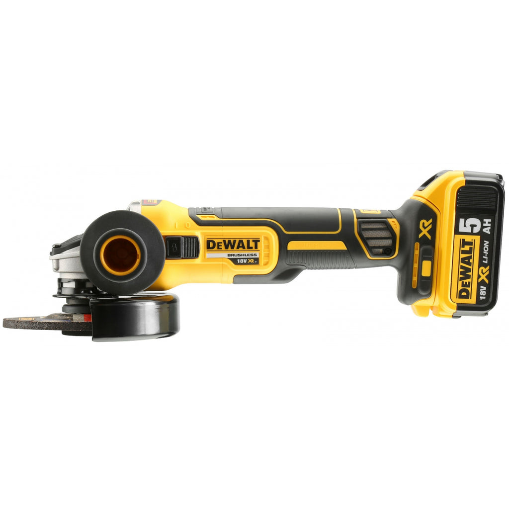  Dewalt DCG405P2-QW Meuleuse Sans Fil 18V Brushless 2x5.0Ah ø125mm Avec Coffret T-Stak