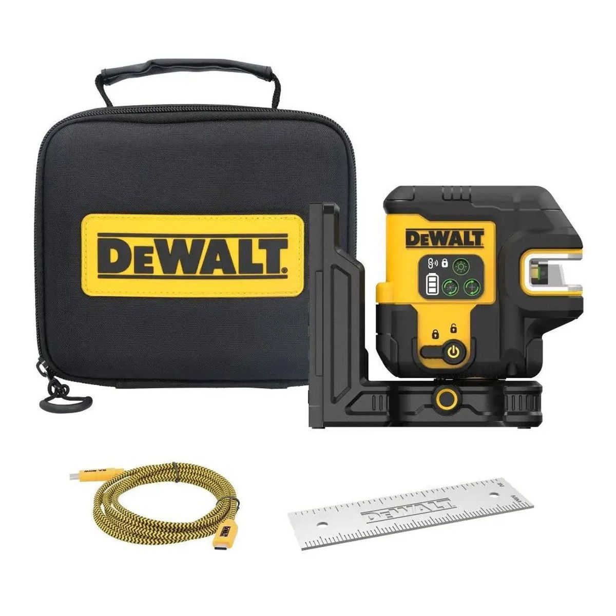  DeWalt DCLE14251GB-XJ Niveau Laser Croix + 5 Points 3x180° Verts USB-C