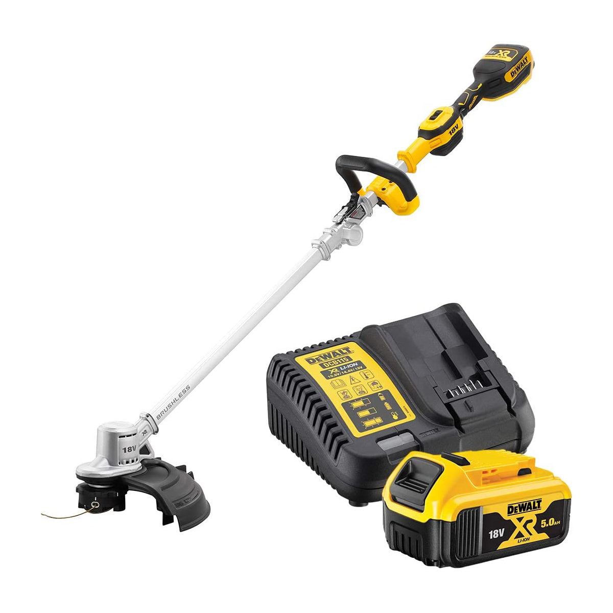  DeWalt DCMST561P1-QW Coupe Bordures 18V Brushless Pliable 1x5.0Ah ø36cm