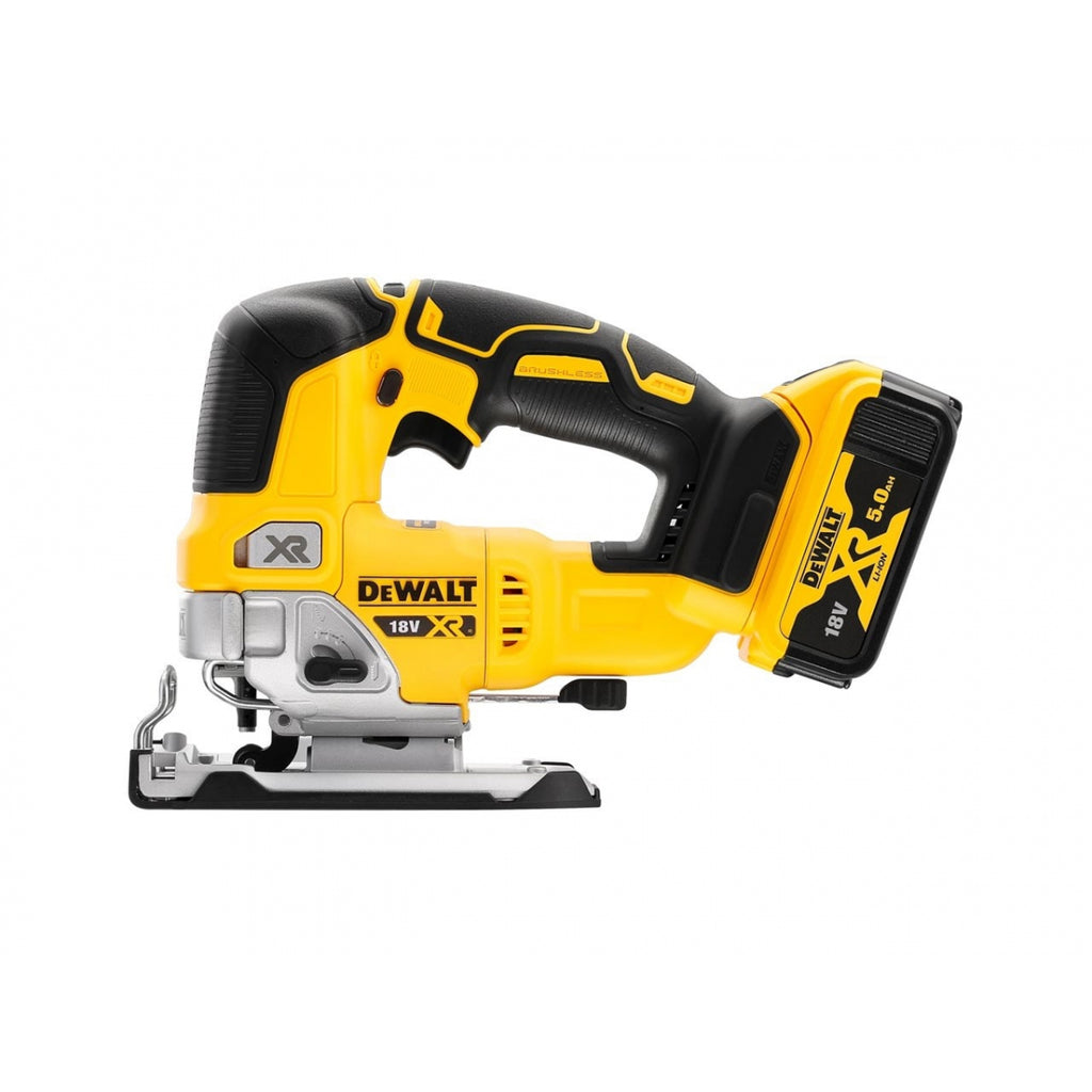  Dewalt DCS334P2 Scie Sauteuse 18V XR 2x5.0Ah Li-ion Brushless + Coffret TSTAK (poignée Supérieure)