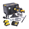  Dewalt DCW620H2-QW Affleureuse, Défonceuse XR 18V Brushless 2x5.0Ah Powerstack