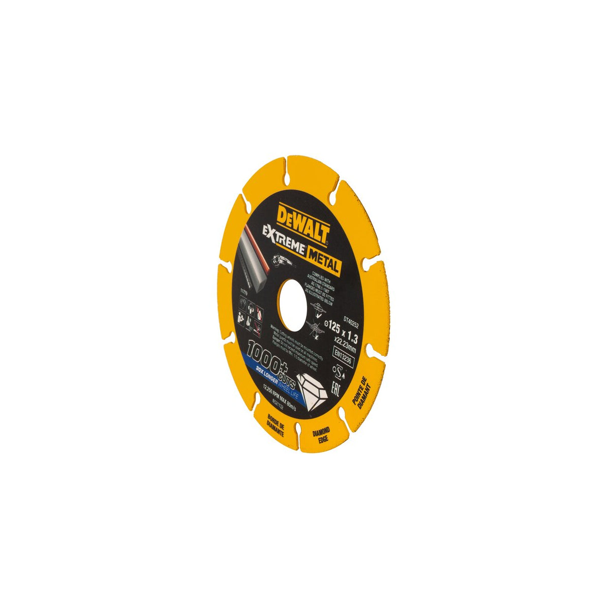  DeWalt Disque Diamant Extrême Métal ø125mm DT40252