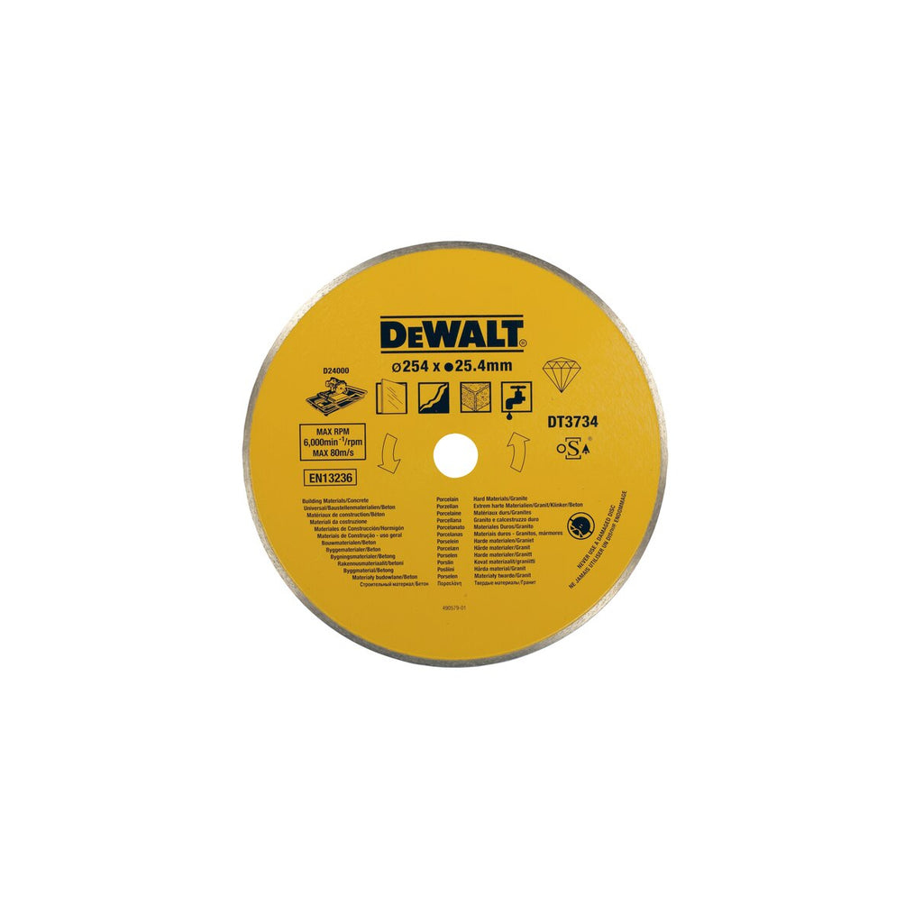  DeWalt Disque Diamant ø250mm Pour Les Matériaux De Construction (DT3734-XJ)
