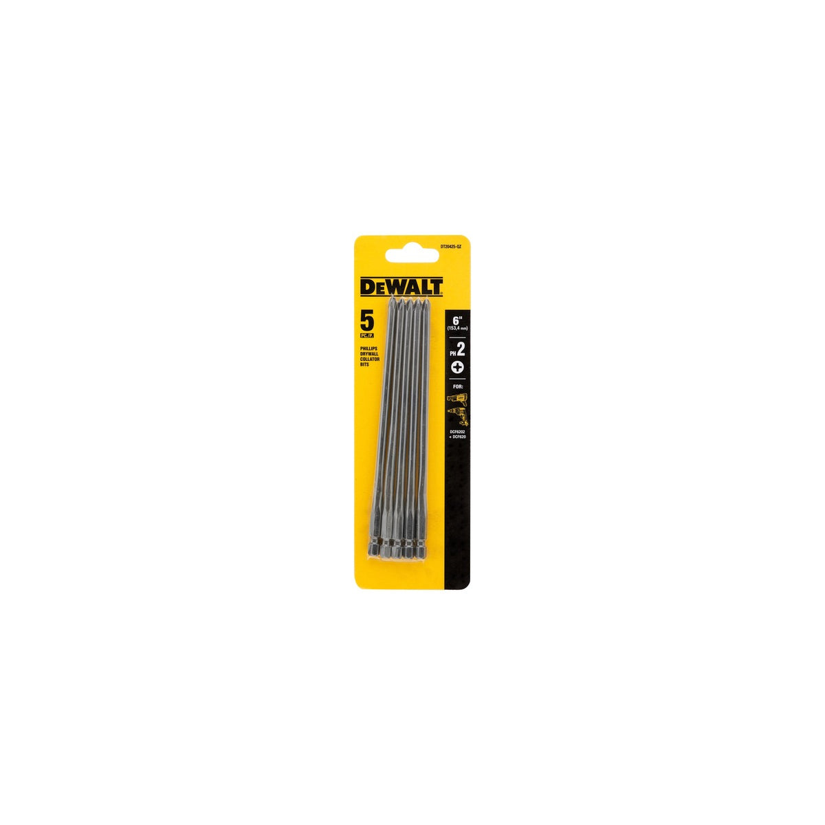  DeWalt DT20425-QZ Lot De 5 Porte-embouts PH2 De Vis En Bande 153mm