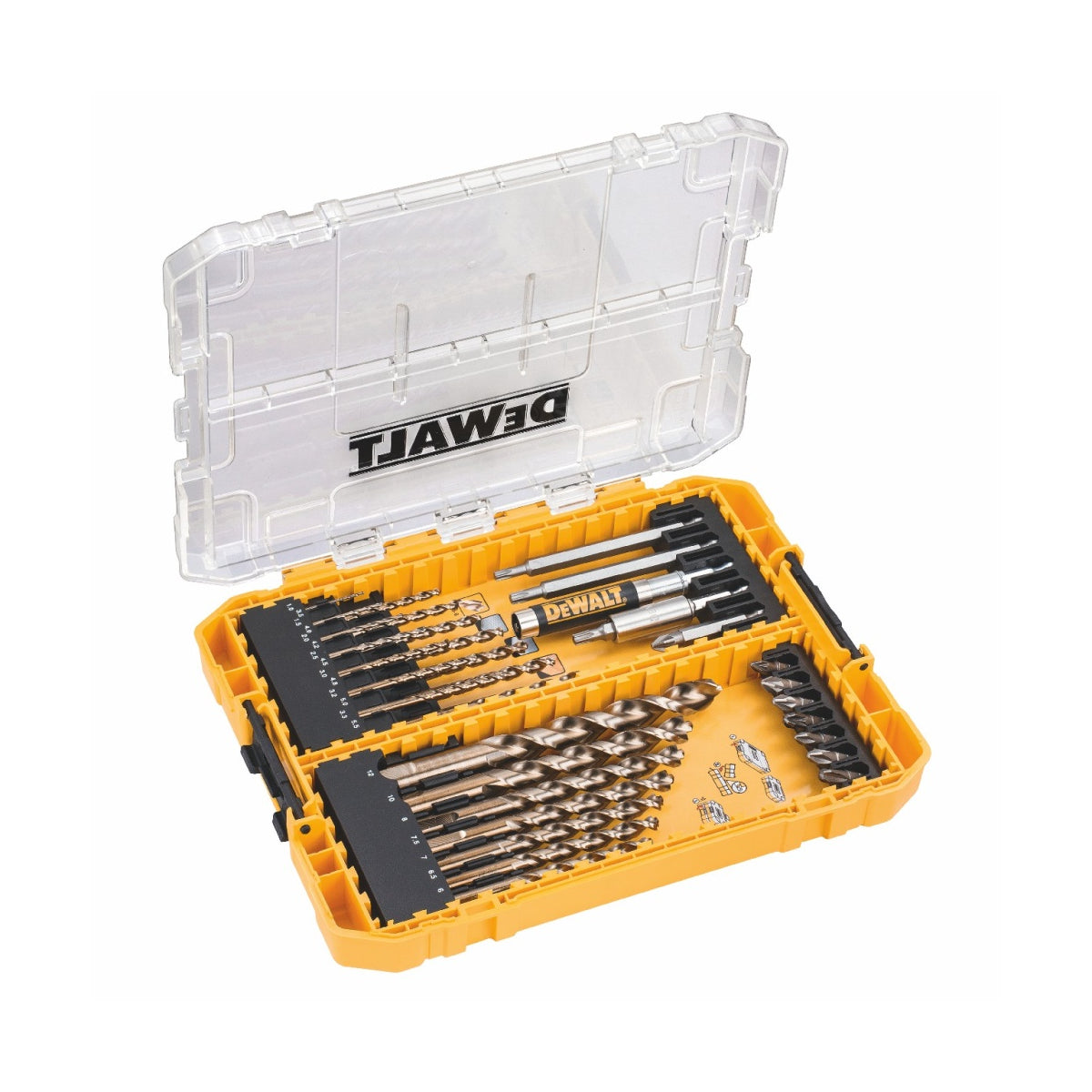  Dewalt DT70756-QZ Coffret Toughcase De 32 Pièces De Vissage Et De Perçage Métal