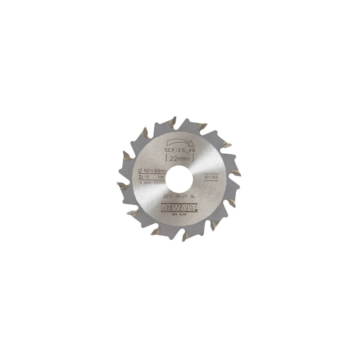  DeWalt Fraise ø102x22mm Pour Lamelleuse DW682 ( DT1306-QZ)