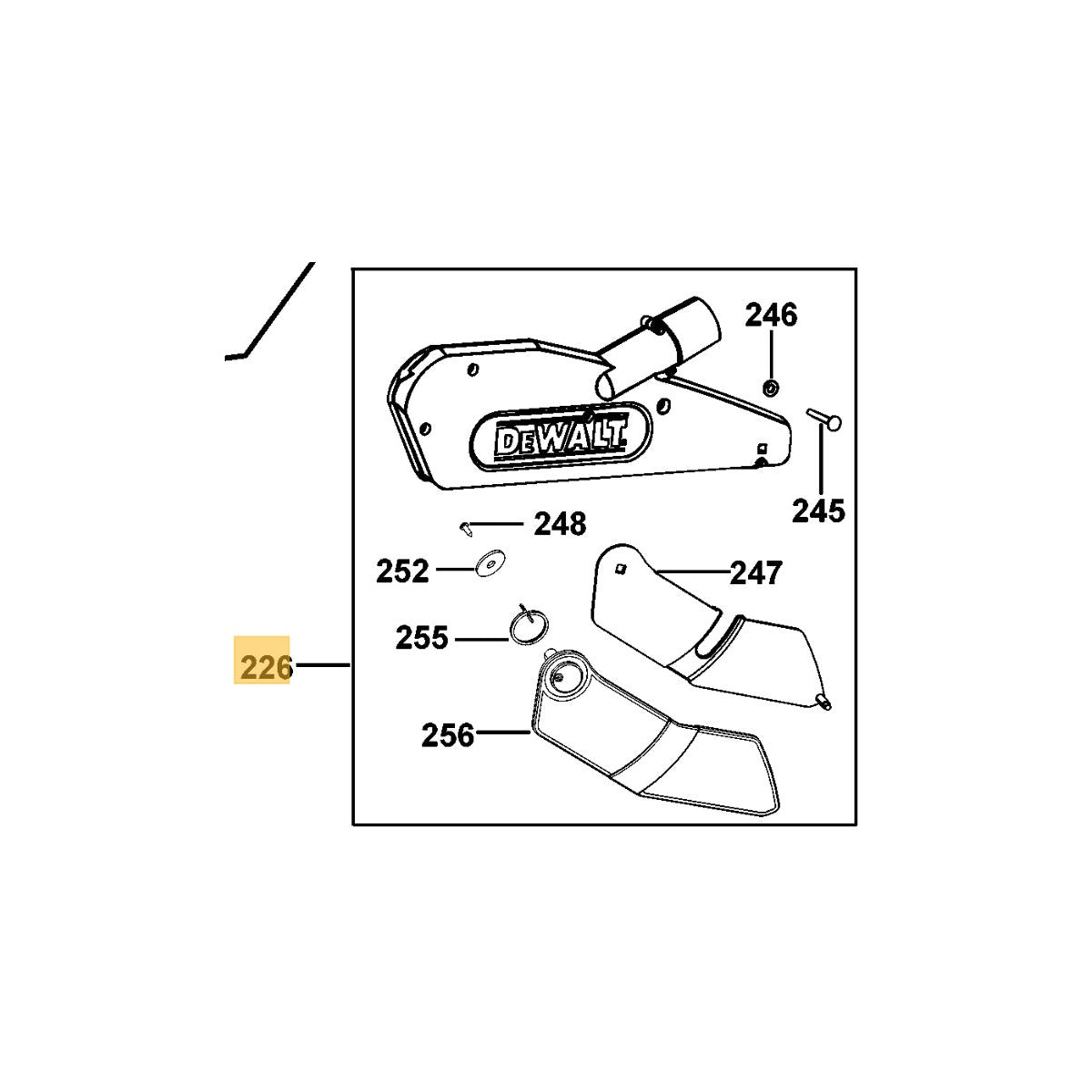  DeWalt Kit De Protection Pour Scie Combinée D27107 & D27105 (N181532)