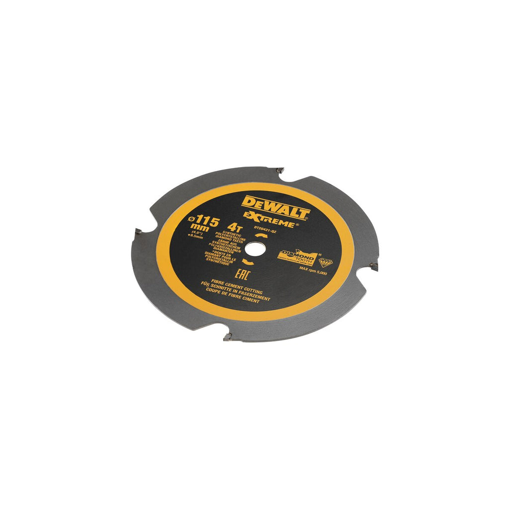  DeWALT Lame De Scie Circulaire ø115x9.5 Fibrociment Diamand "Extrême" DT20421-QZ Pour DCS571