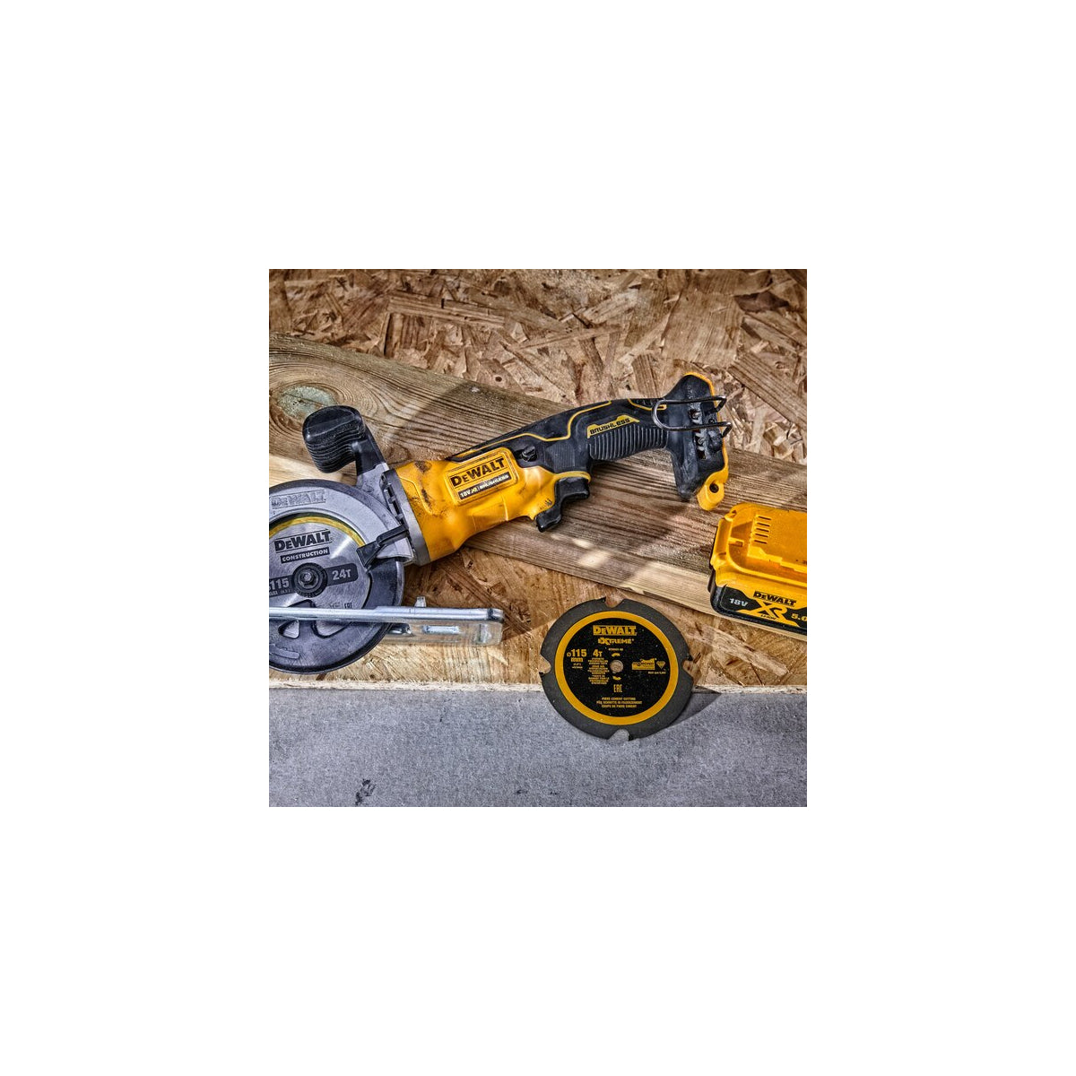  DeWALT Lame De Scie Circulaire ø115x9.5 Fibrociment Diamand "Extrême" DT20421-QZ Pour DCS571