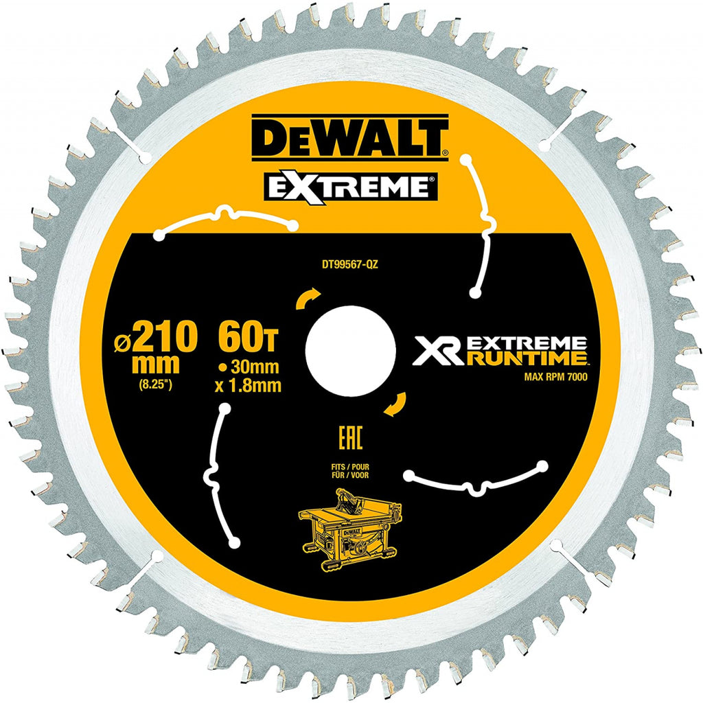  DeWALT Lame De Scie Circulaire ø210x30 60 Dents "Extrême Runtime" DT99567-QZ