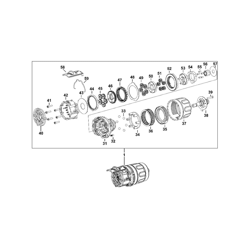  Dewalt N110034 Transmission De Perceuse DCD730, DCD780