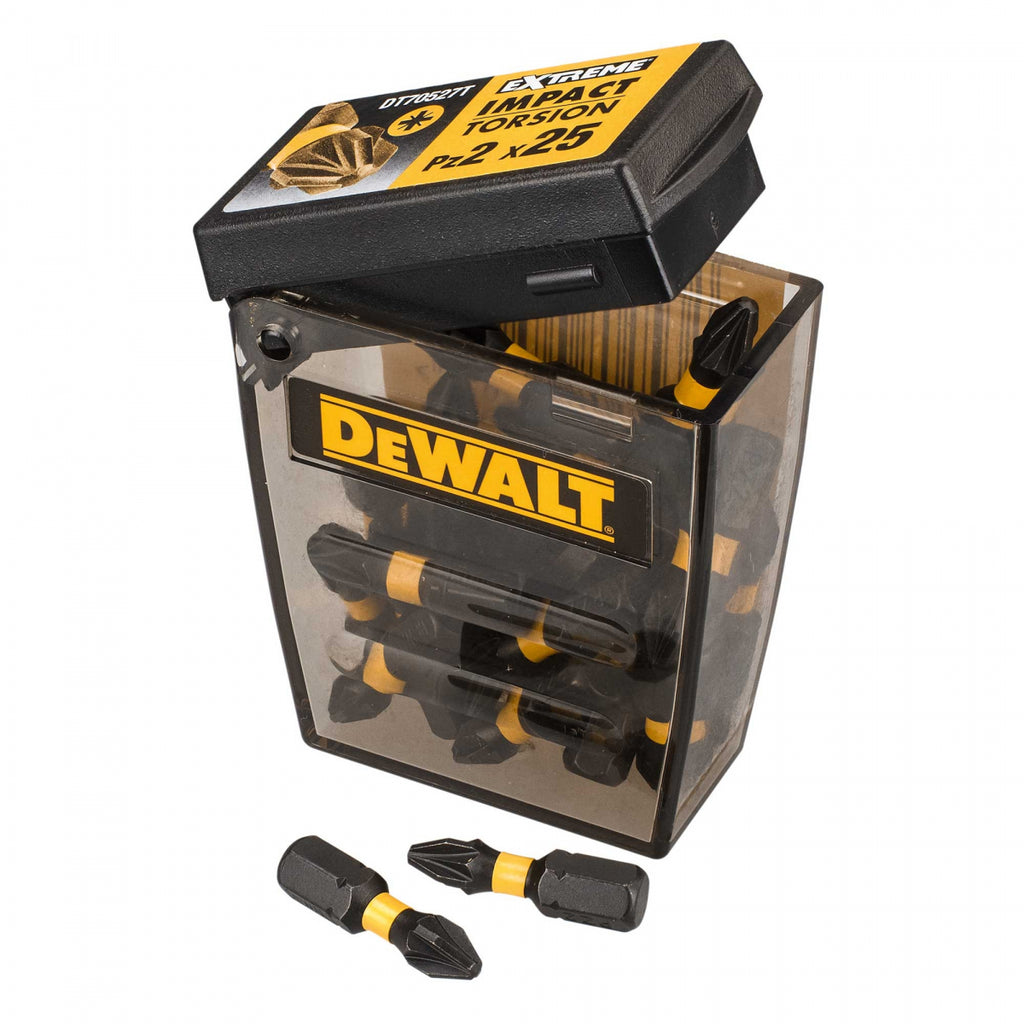  Dewalt X25 Embouts PZ2 De Vissage Impact Torsion Extreme 25mm (DT70556T)