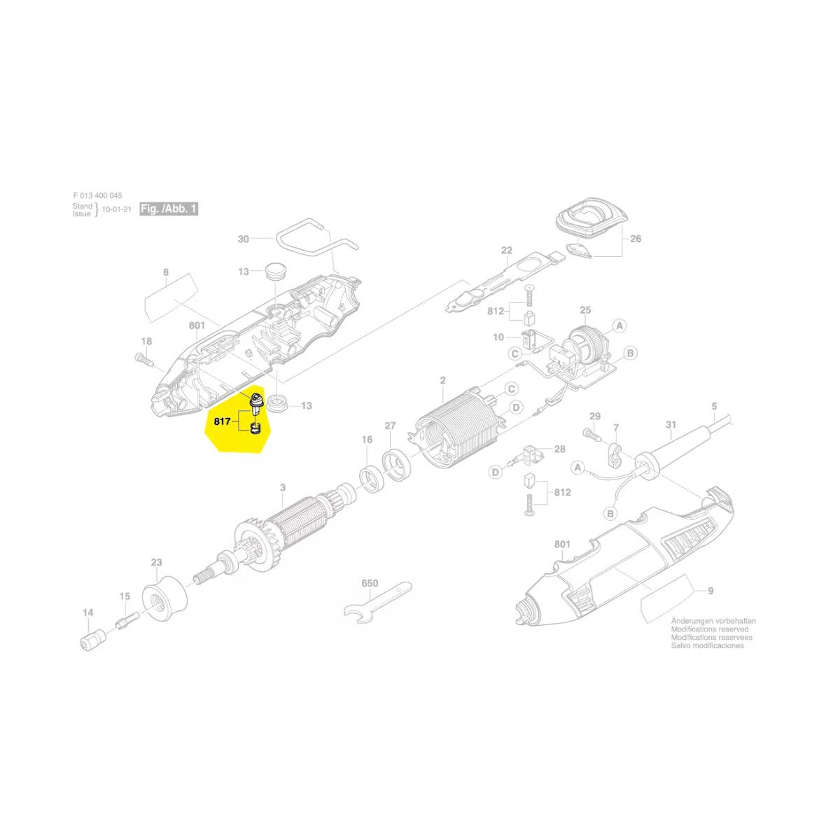Bosch Dremel Dispositif De Blocage Axe (2610004610)
