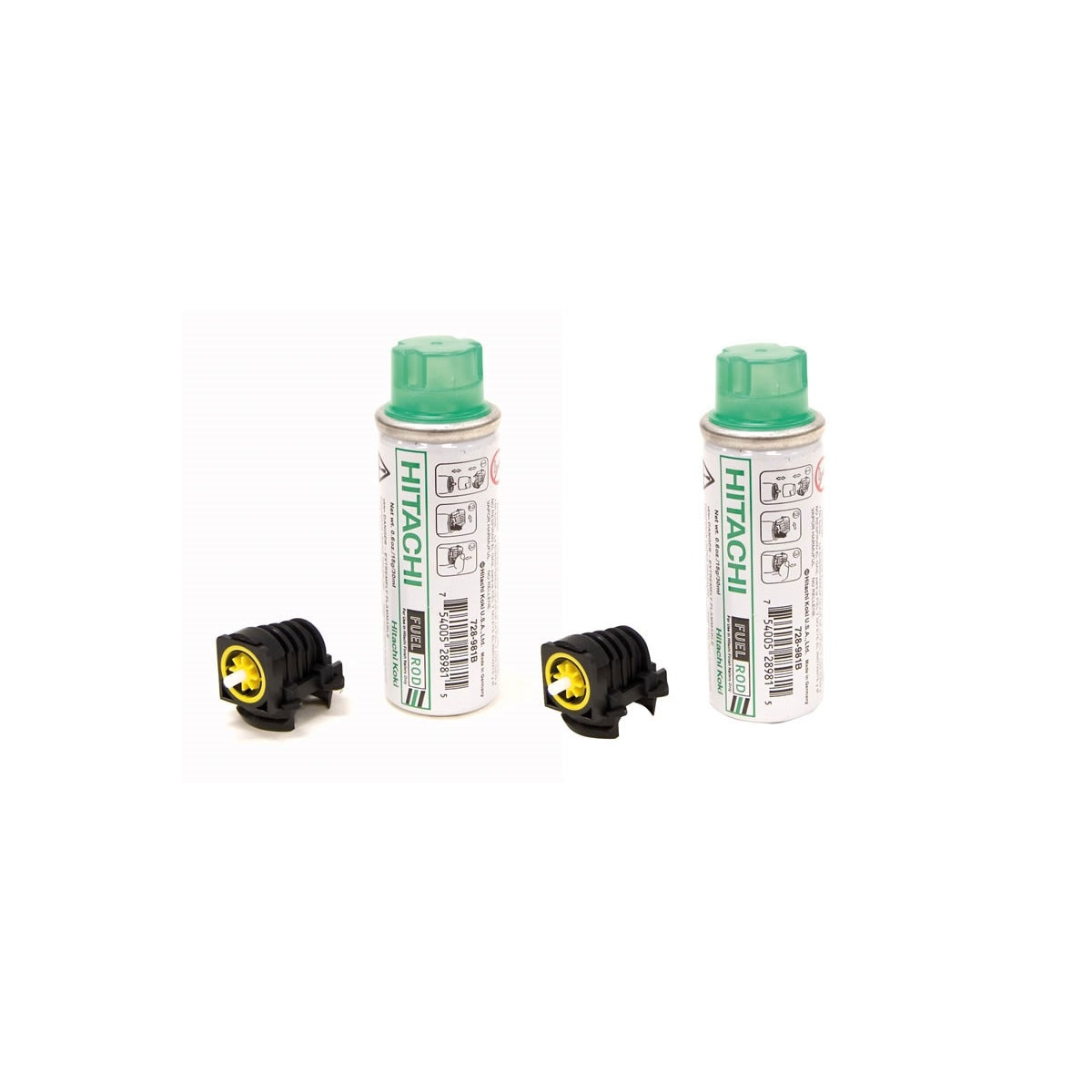  Hikoki 753702 Pack De 2 Cartouches De Gaz 30ml Pour Cloueur NT50GS, NT65GS, NT65GB.