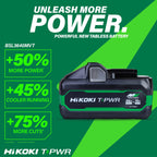  HiKOKI BSL3640MVT Batterie 36V 8.0Ah à Glissière Li-ion Multi-Volt T-PWR (381990)
