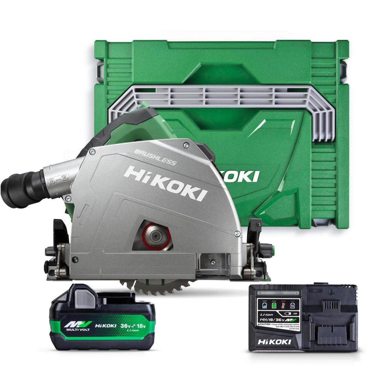  Hikoki C3606DPAWVZ Scie Plongeante 36V ø165mm 2x4Ah Avec Coffret HitCase IV