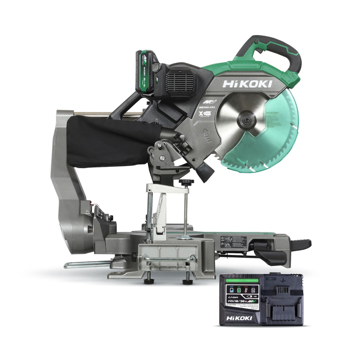  Hikoki C3612DRAWVZ Scie Radial à Onglet Sans Fil 36V ø305mm 2x2.5Ah