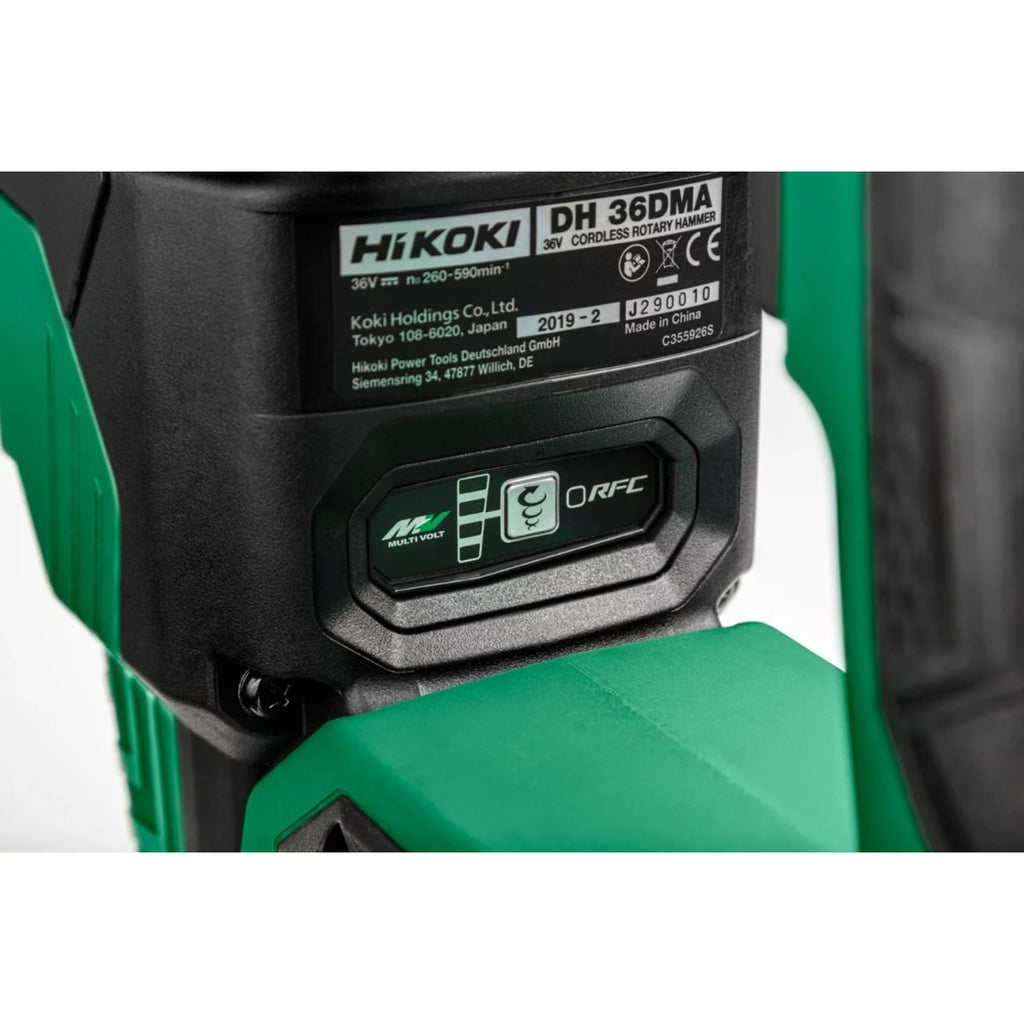  Hikoki DH36DMAWAZ Perforateur, Burineur SDS MAX 36V 7,1J Brushless 2x4.0Ah Avec Coffret De Transport