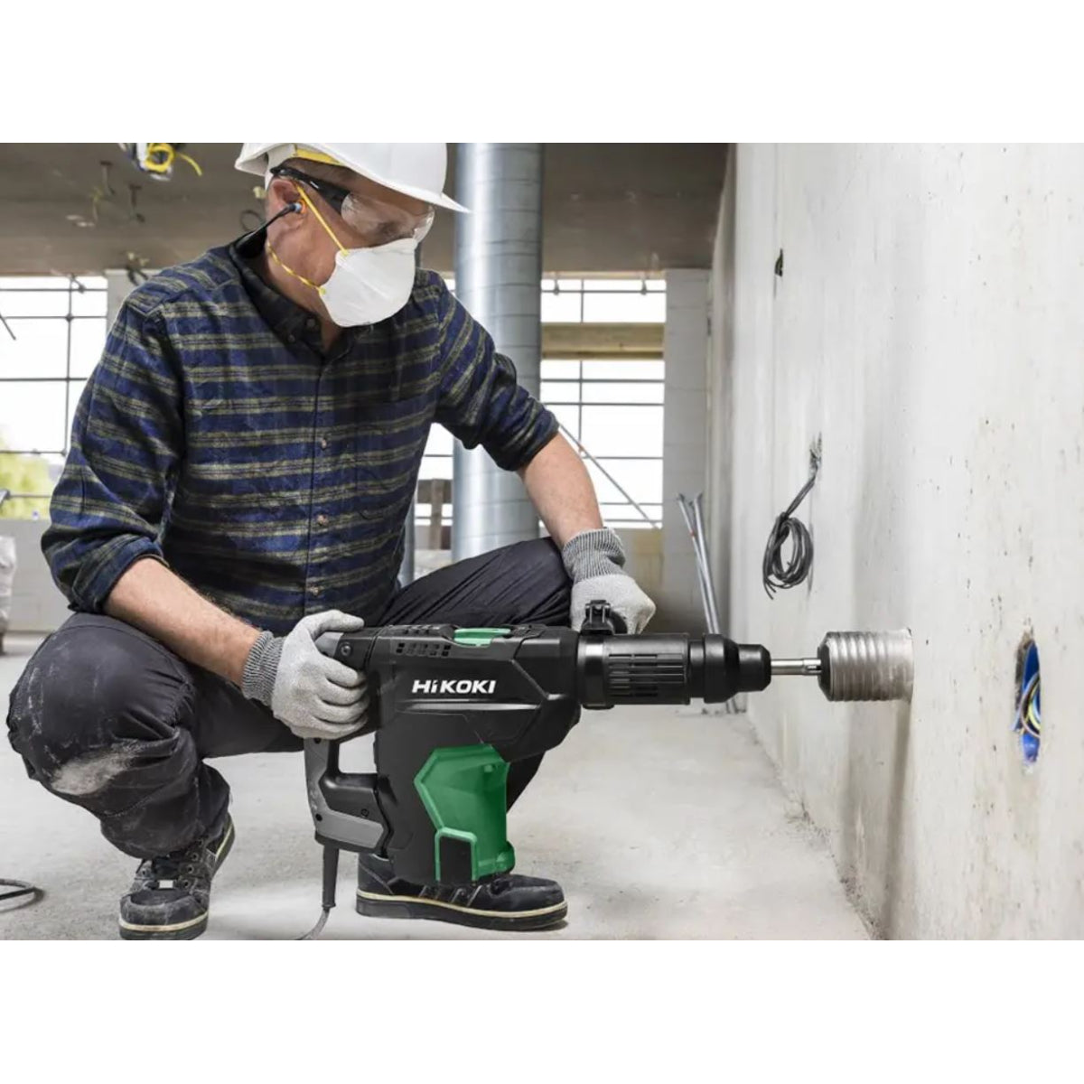  Hikoki DH45MAWSZ Perfo-burineur 45 Mm SDS MAX 1400W 11,3 Joules - 9.4Kg