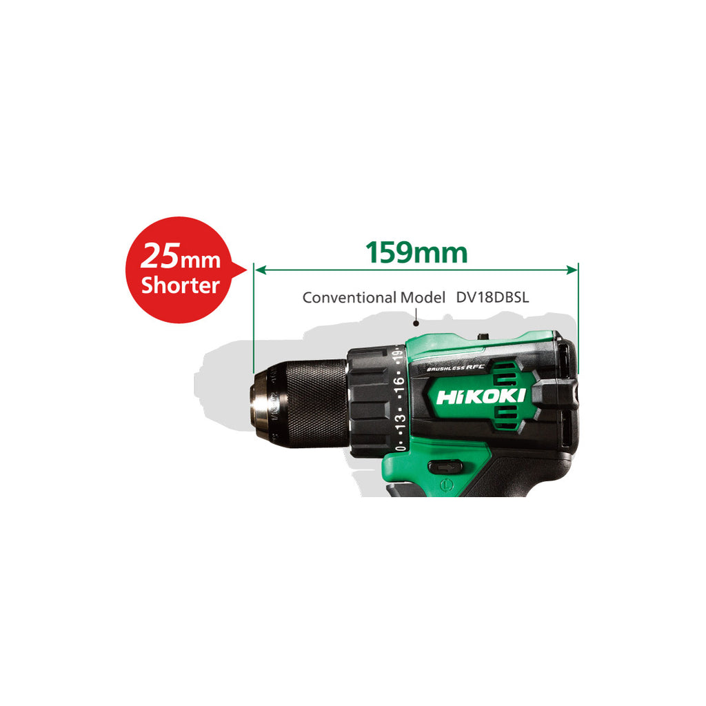  Hikoki DV18DE W4Z Perceuse, Visseuses à Percussion 18V 70Nm Brushless (Machine Seule)