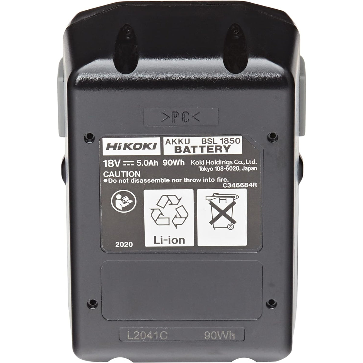  Hikoki - Hitachi Batterie 18V 5.0Ah à Glissière Li-ion BSL1850