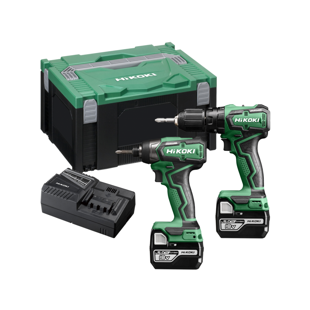  Hikoki KC18DDWAZ Pack 2 Machines Perceuse DS18DD & Visseuse WH18DD 18V 2x5.0 Ah Avec Coffret Hit-case