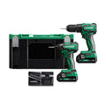  Hikoki KC18DDWGZ Pack 2 Machines Perceuse DV18DD & Visseuse WH18DD 18V 2x2.0 Ah Avec Coffret Hit-case