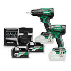  Hikoki KC18DEWAZ Pack 2 Machines 18V Perceuse 70Nm DS18DE & Visseuse 175NM WH18DE 2x5.0 Ah Avec Coffret Hit-case