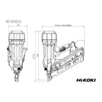  Hikoki NR1890DCAW9Z Cloueur De Charpente 18V 50-90mm Avec Coffret De Transport