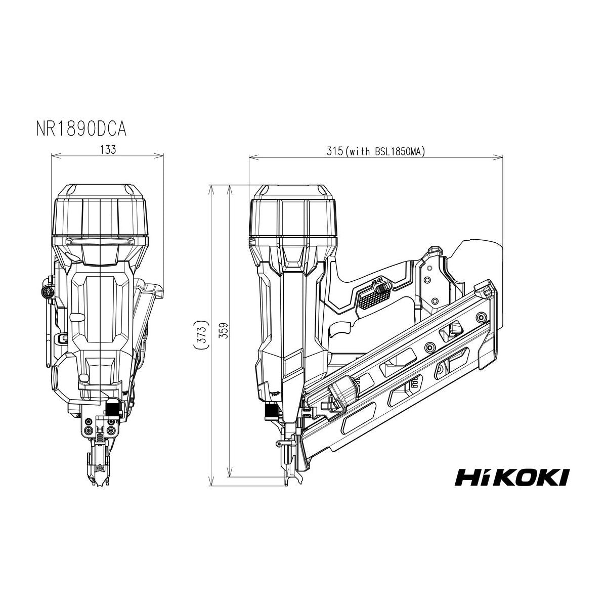  Hikoki NR1890DCAW9Z Cloueur De Charpente 18V 50-90mm Avec Coffret De Transport