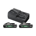  Hikoki UC18YFSLWEZ Pack De 2 Batteries 4.0Ah Compact BSL1840M Et 1 Chargeur UC18YFSL