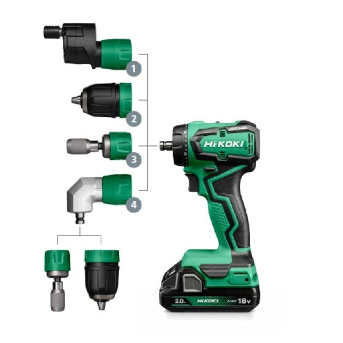  Hikoki Tête De Décalage 1/4" Pour Visseuse DS18DDQ (379248)
