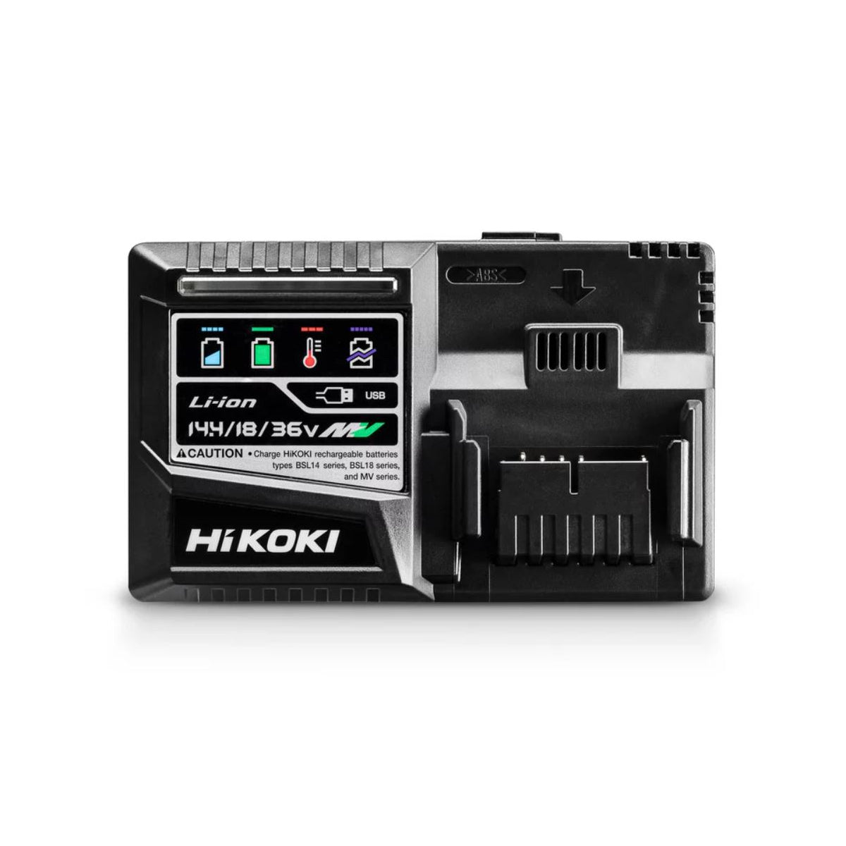  Hikoki UC18YSL3W0Z Chargeur Rapide 14.4, 18V & 36V Li-ion Avec Port USB