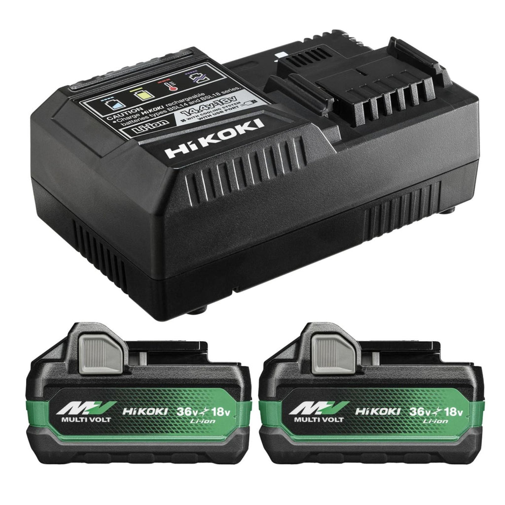  Hikoki UC18YSL3WJZ Kit De 2 Batteries Multi Volt 36V 8.0Ah BSL36B18X Avec Chargeur UC18YSL3