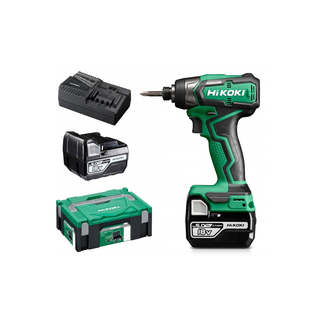  Hikoki WH18DDWPZ Visseuse à Chocs 18V 140Nm 2x5.0Ah Avec Coffret Hitcase