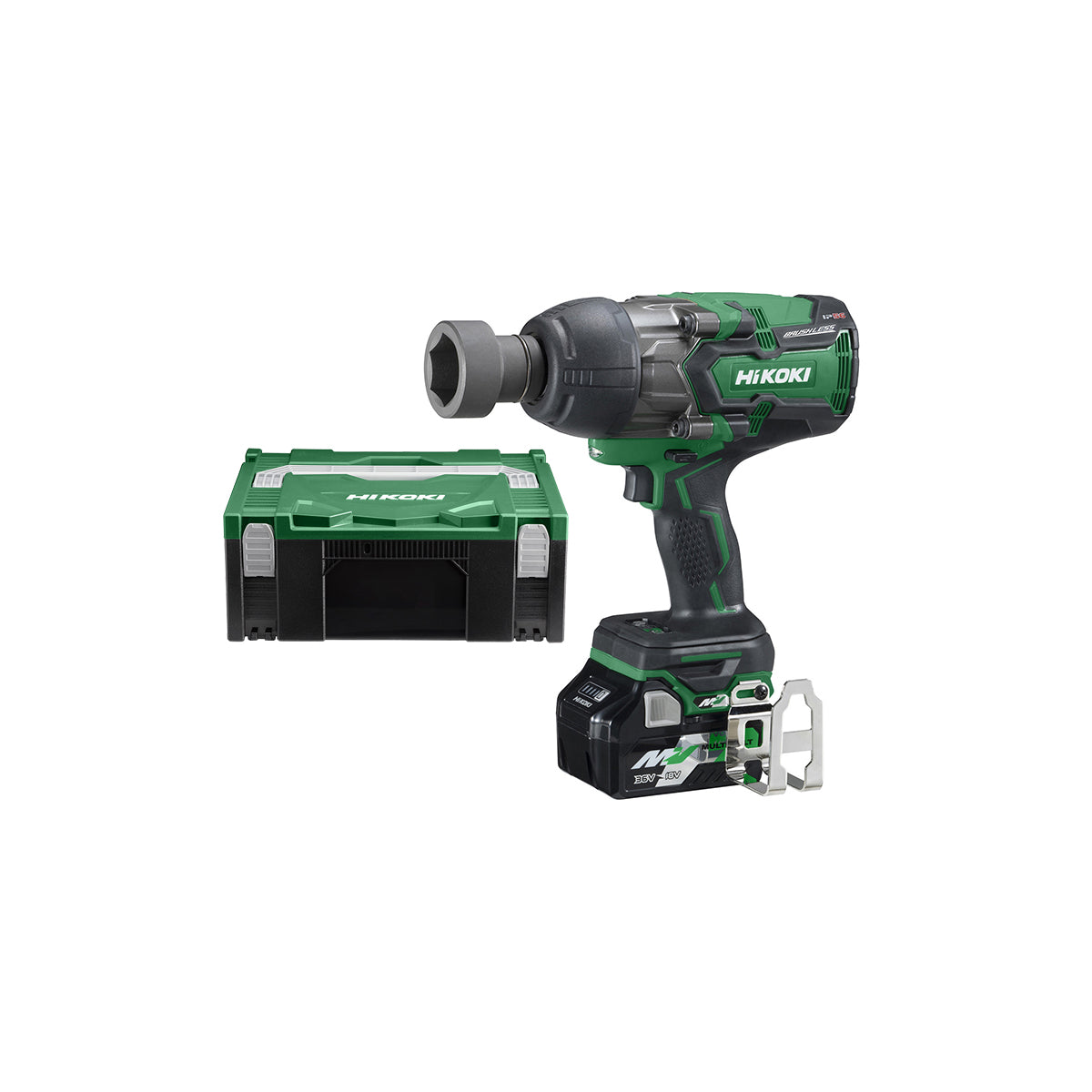  HiKoki WR36DAWRZ Boulonneuse à Choc Brushless 3/4" 2x2.5Ah 36V 1800Nm Avec Coffret Hit-case
