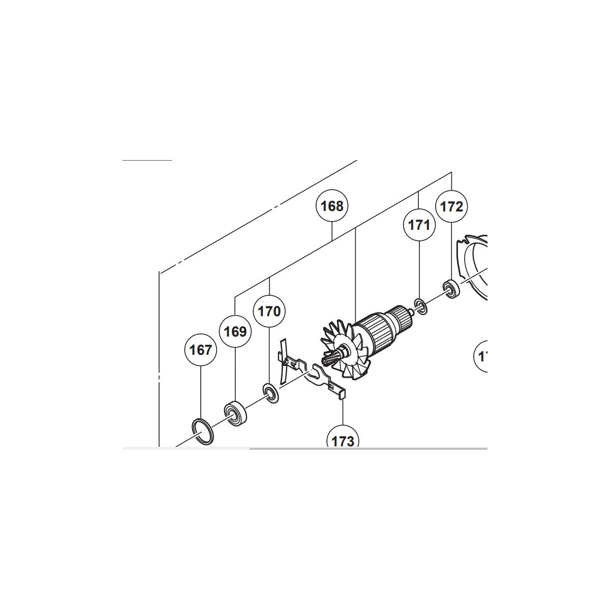  Hitachi - Hikoki 360695E Induit Scie C10FCE, C10FCH2, C10FCE2