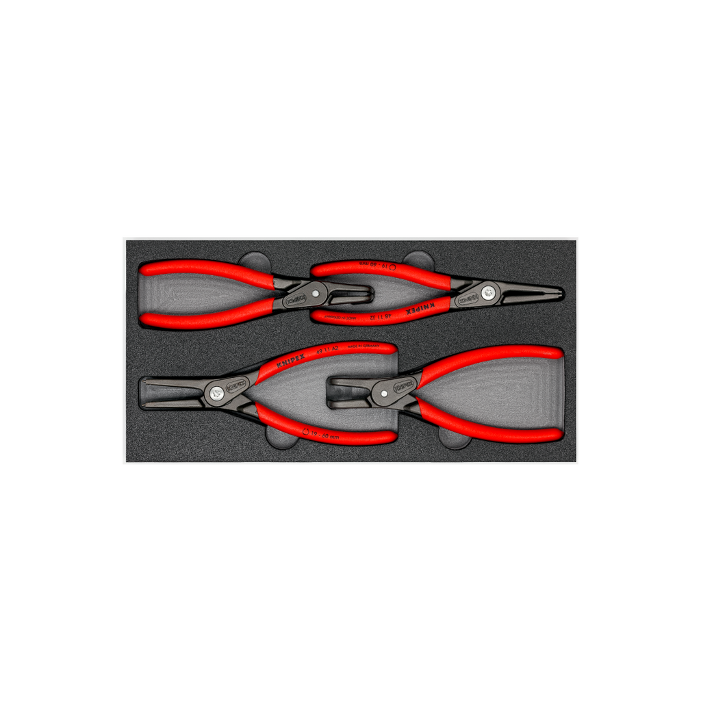  Knipex Jeu De 4 Pinces à Circlips Avec Plateaux En Mousse (00 20 01 V09)