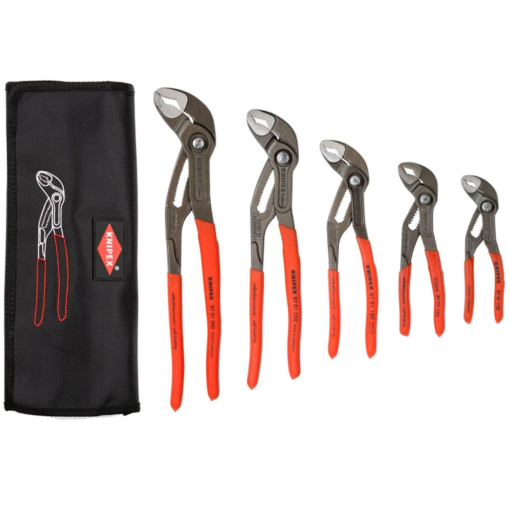  Knipex Jeu De 5 Pinces Multiprise COBRA (00 19 55 S5)