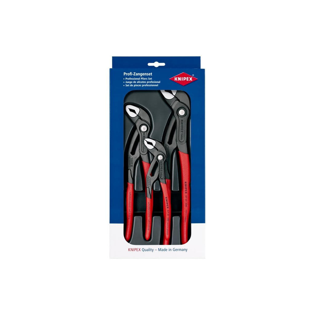  Knipex Jeu De 3 Pinces Multiprise De Pointe COBRA 180, 250 & 300mm (00 20 09 V02)